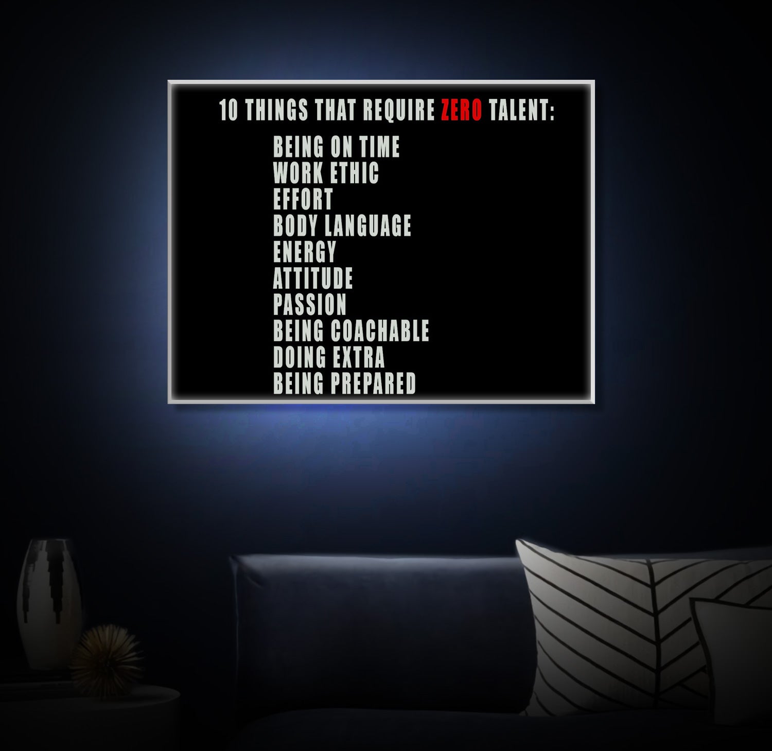 " 10 Things" LED Leuchtbild