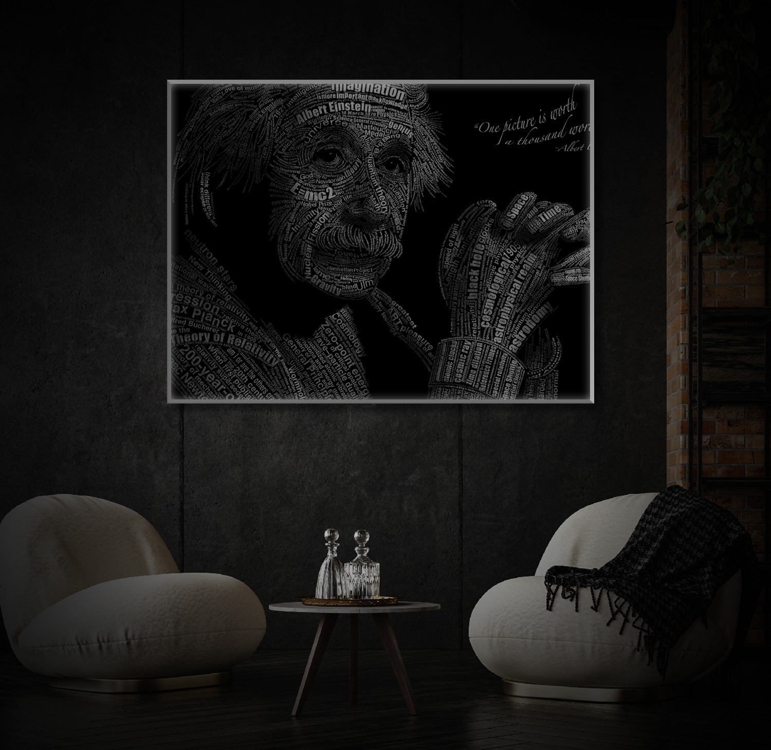 " Albert Einstein " LED Leuchtbild