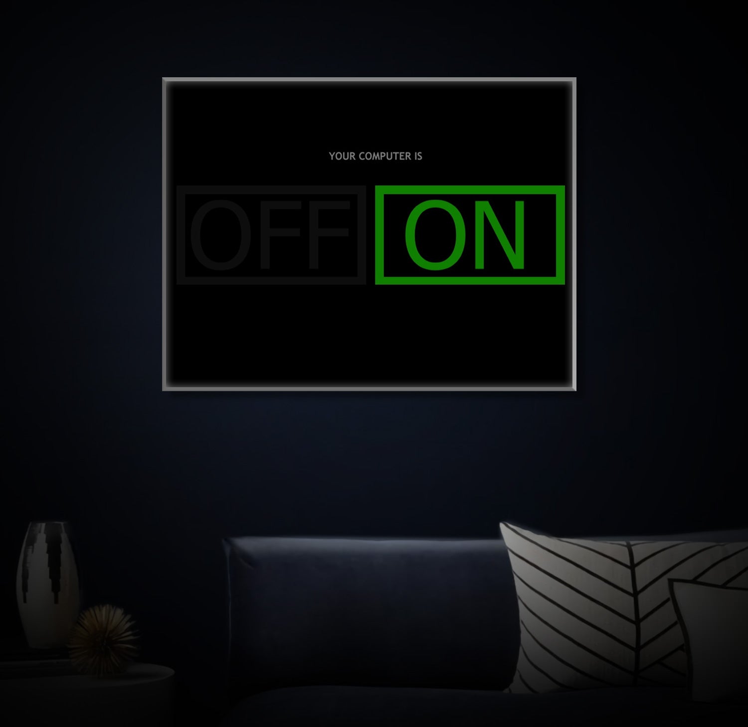 "Off On " LED Leuchtbild
