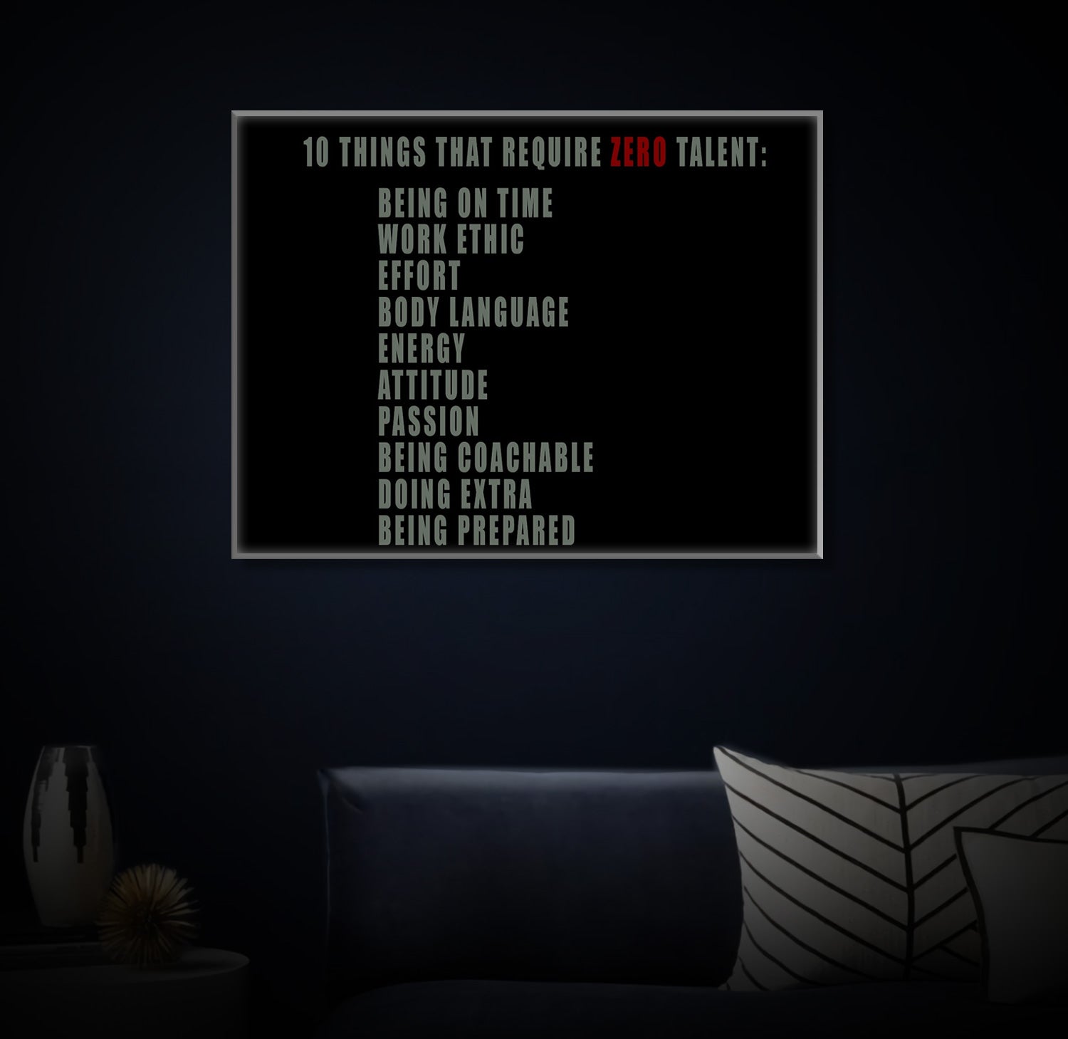 " 10 Things" LED Leuchtbild
