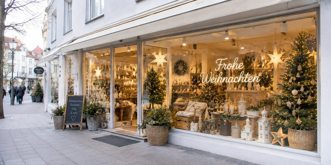 Schaufensterdeko Weihnachten – Leuchtreklame Paradies