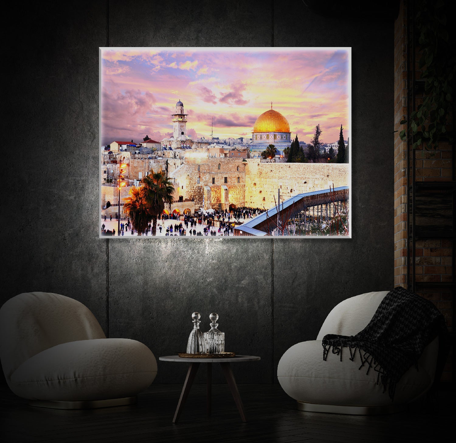 " Jerusalem" LED Leuchtbild