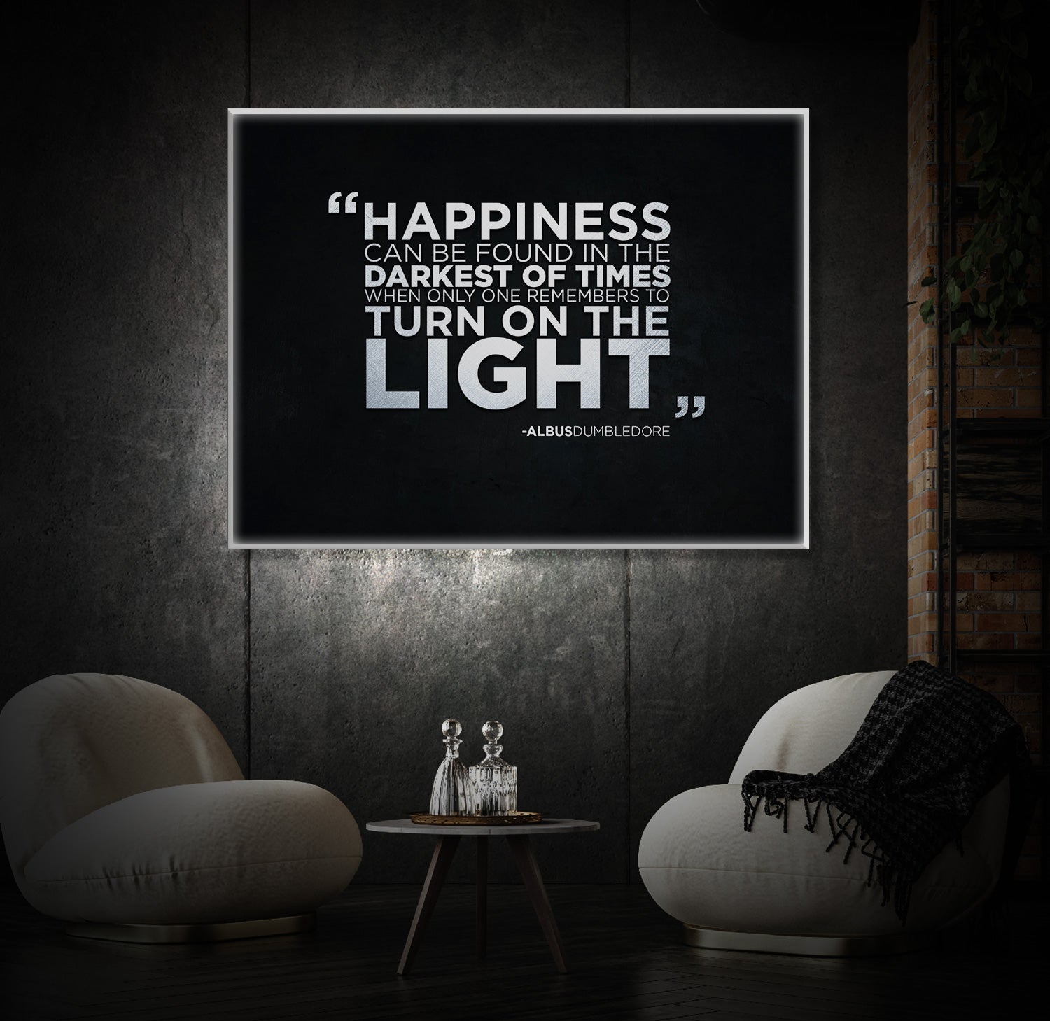 " Happiness " LED Leuchtbild