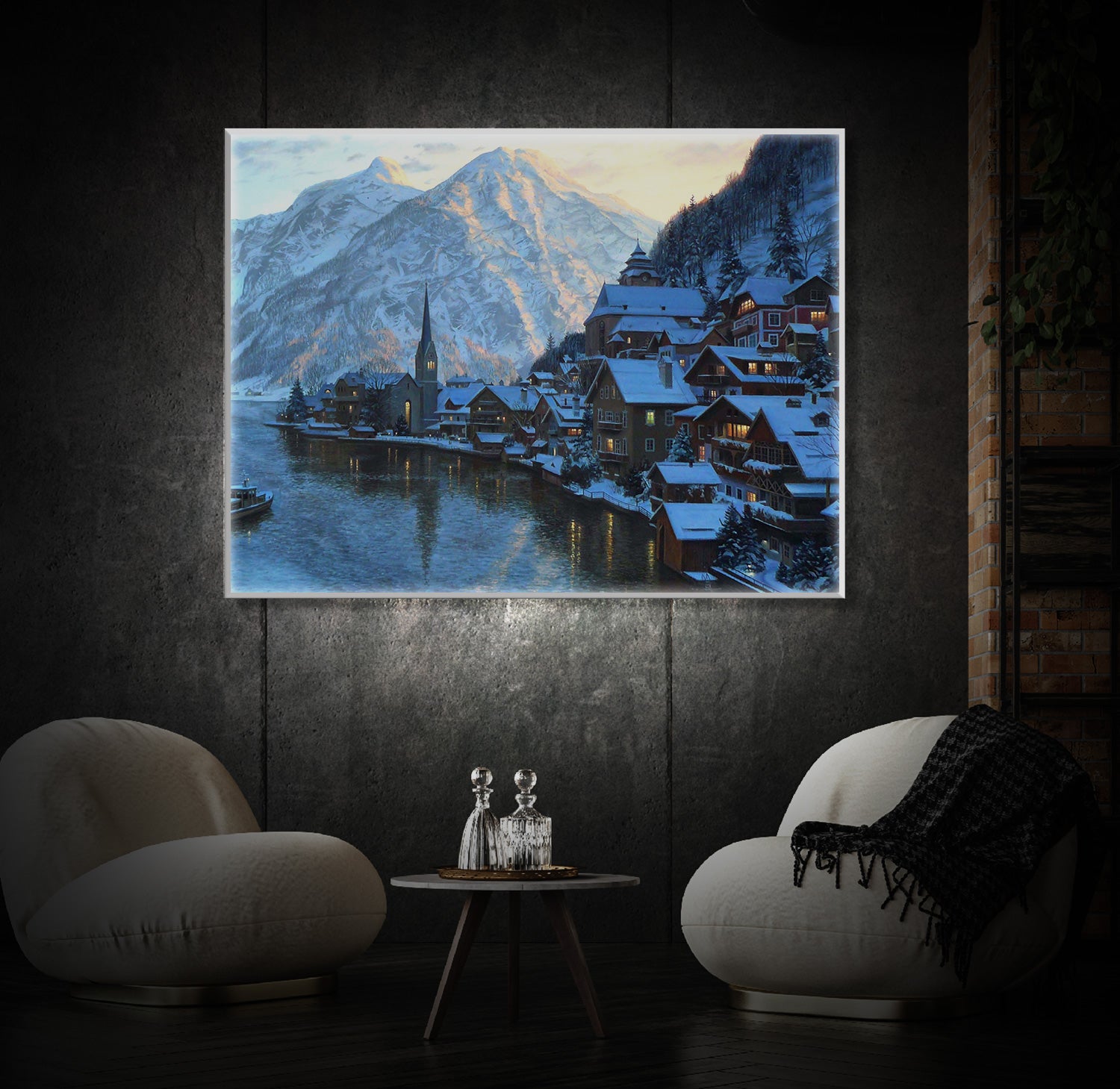"Alps Art" LED Leuchtbild