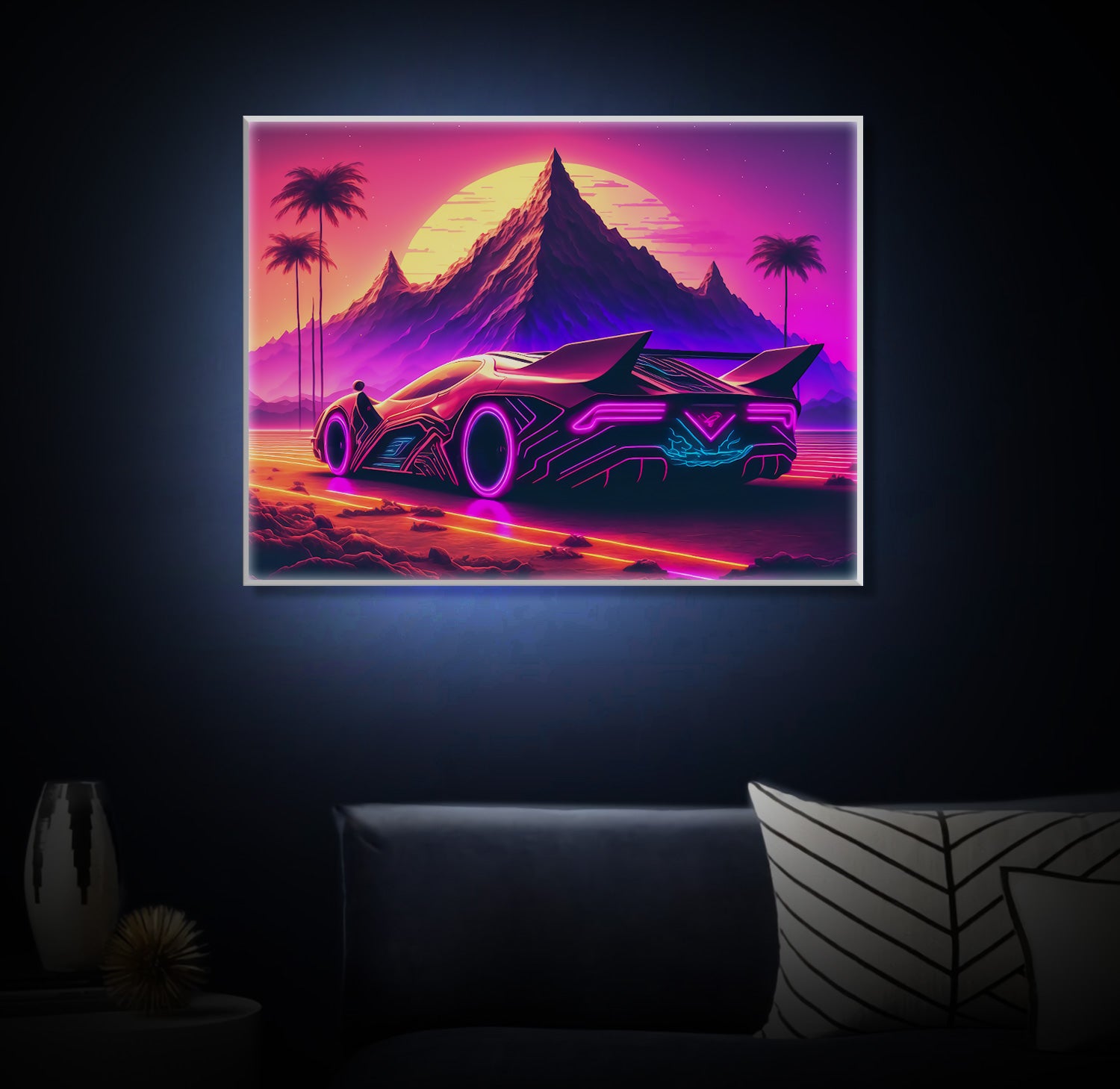 " Retro Car " LED Leuchtbild