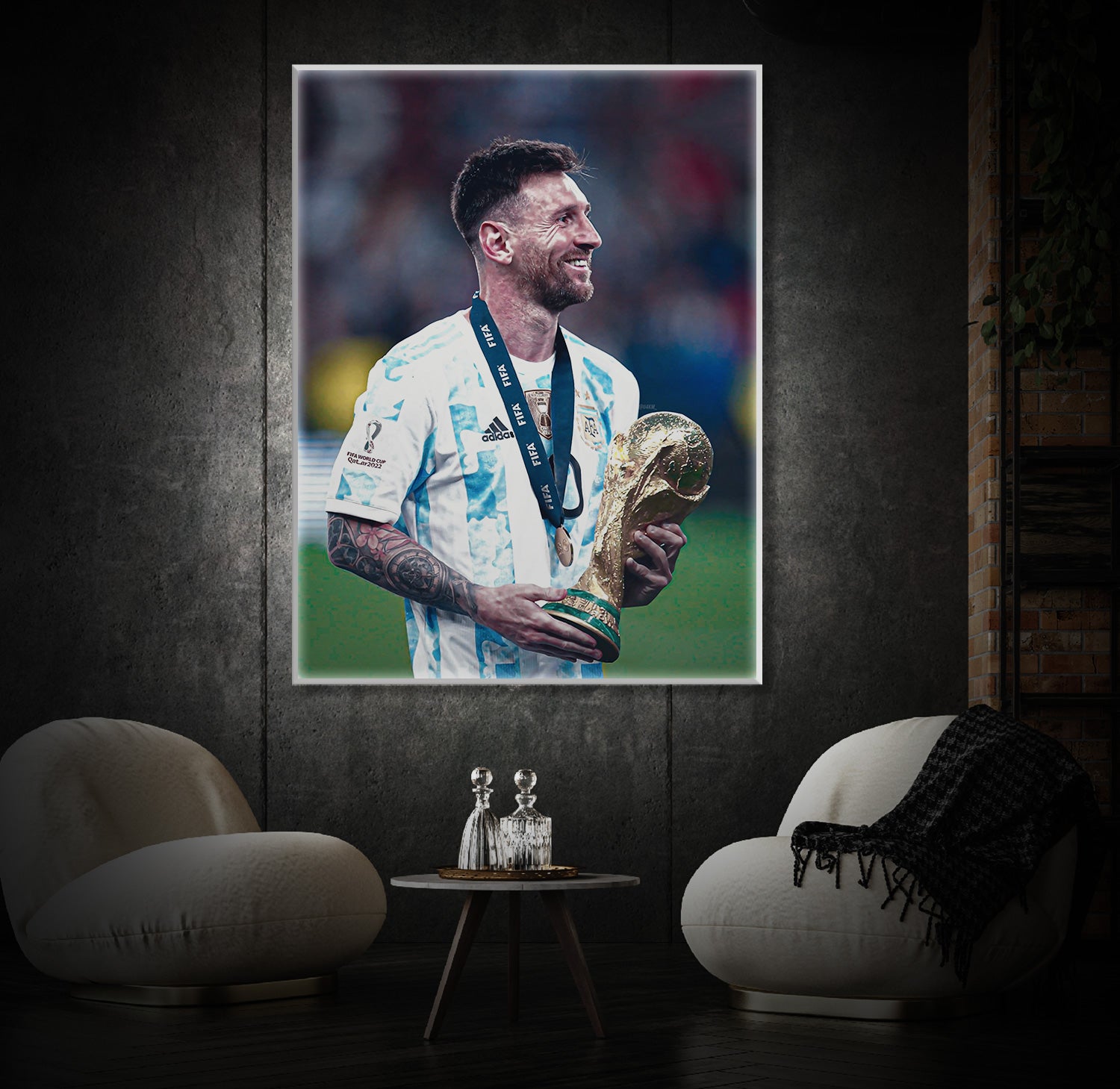 " Messi Argentina" LED Leuchtbild