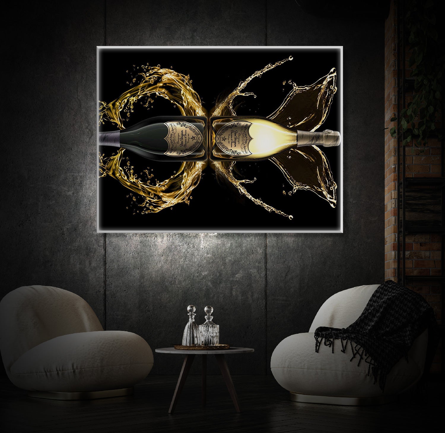 " Dom Perignon" LED Leuchtbild