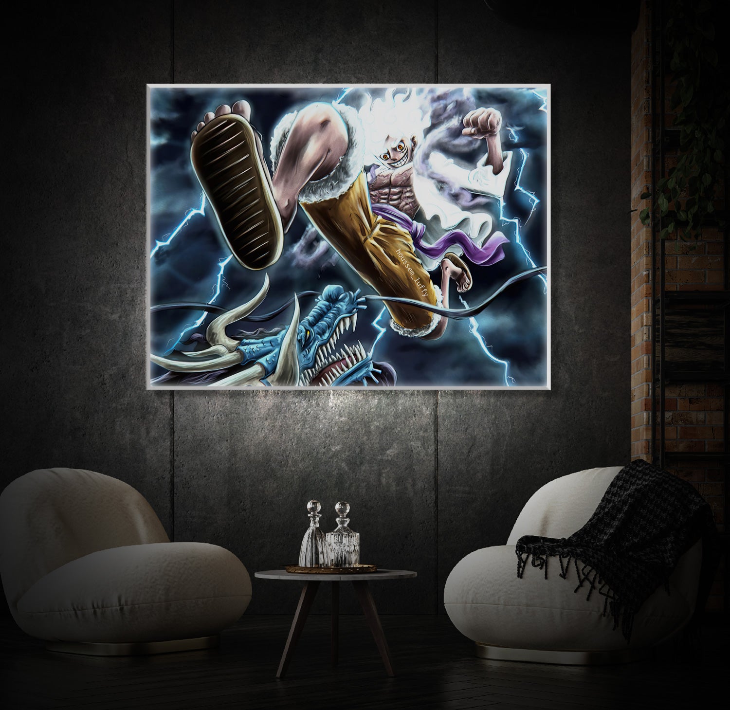 " Anime Luffy Gear" LED Leuchtbild
