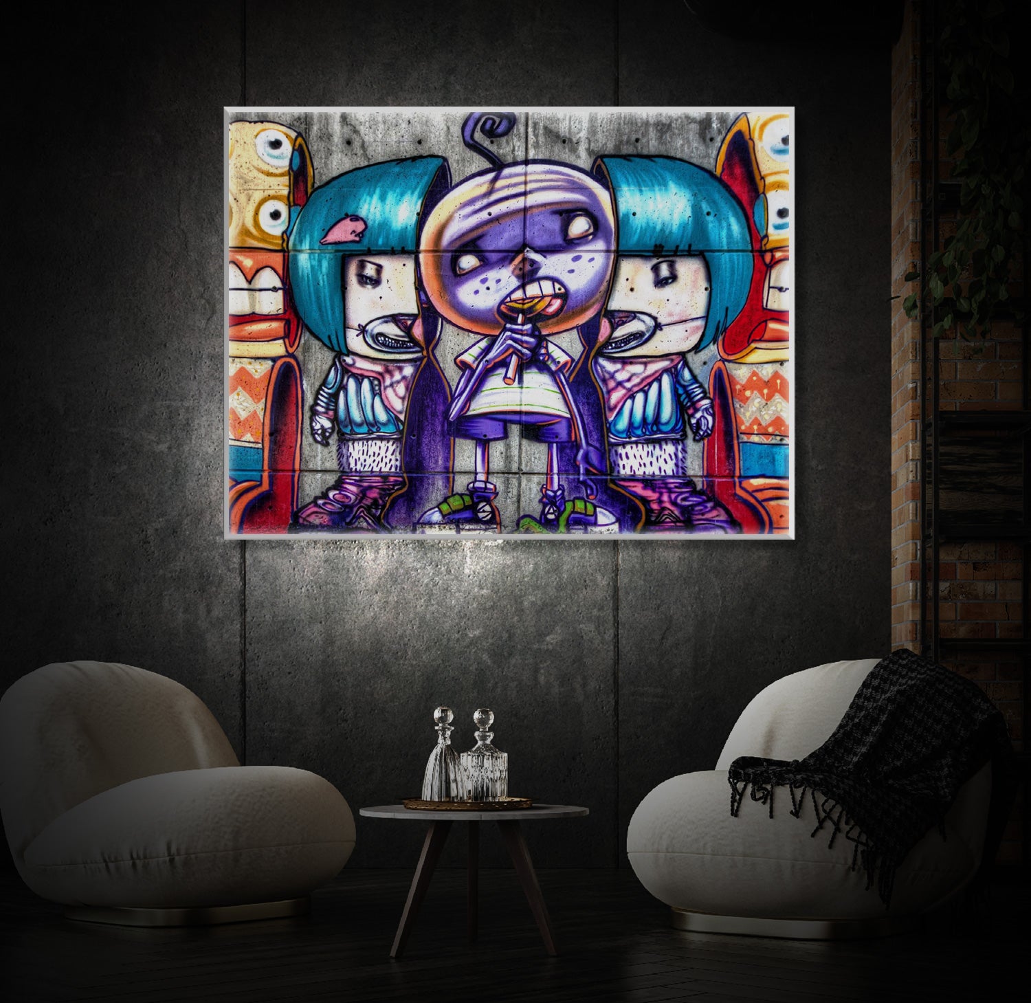 " Graffiti Art" LED Leuchtbild