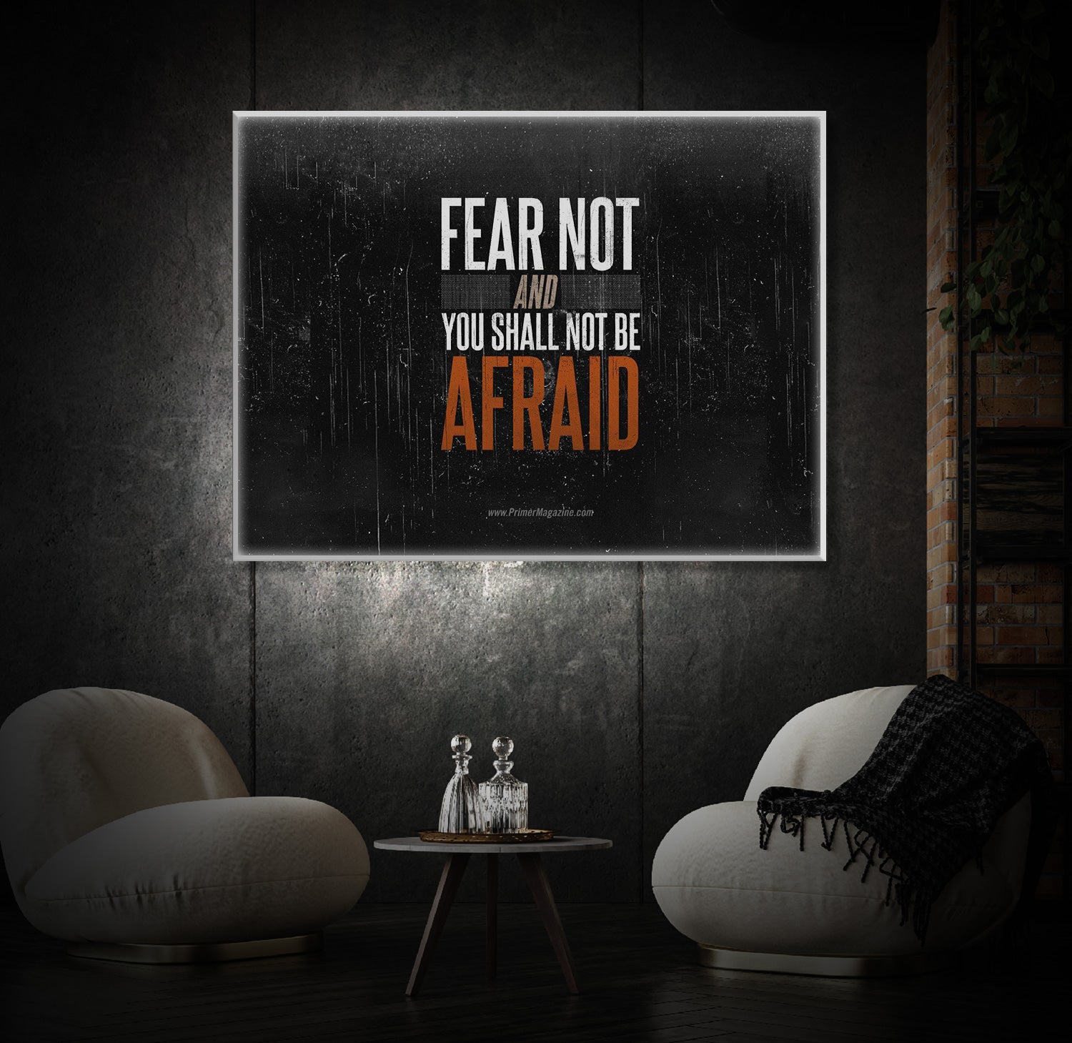 " Fear Not" LED Leuchtbild