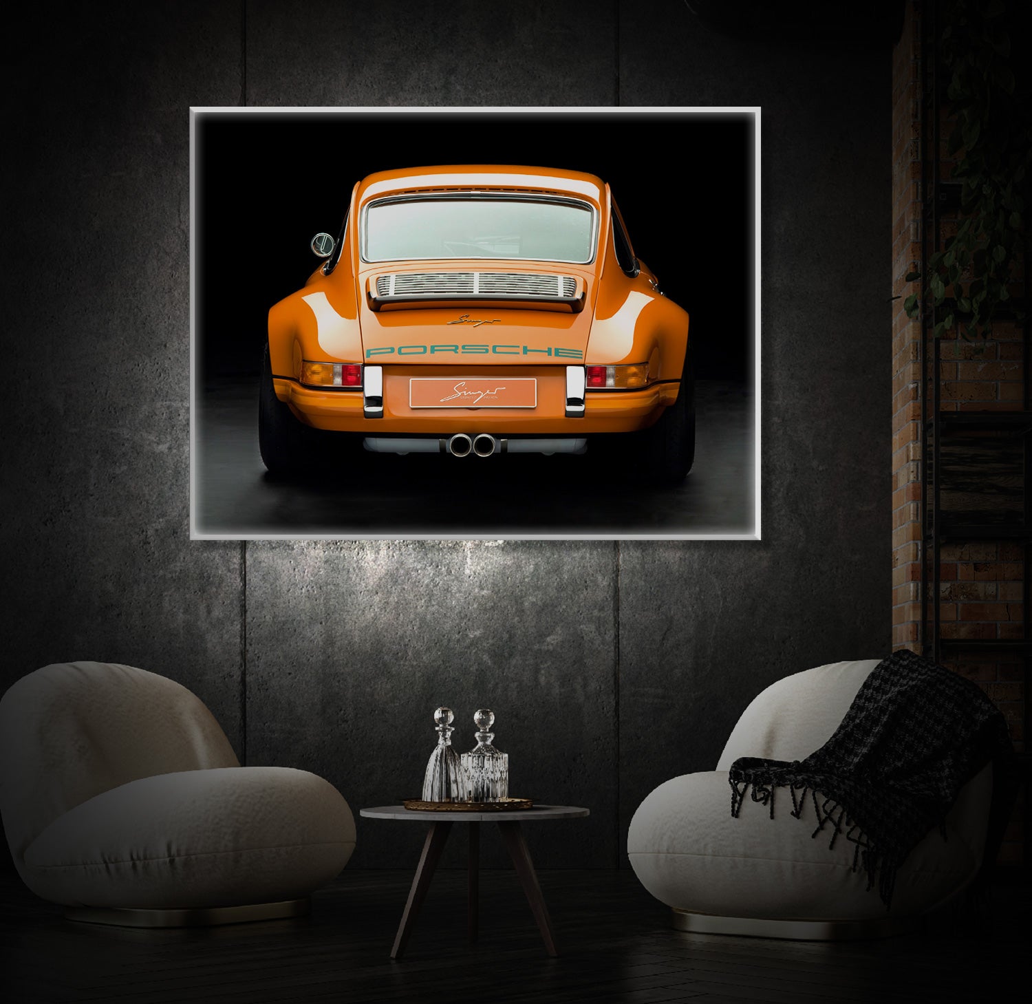" Porsche 911 Oldtimer " LED Leuchtbild