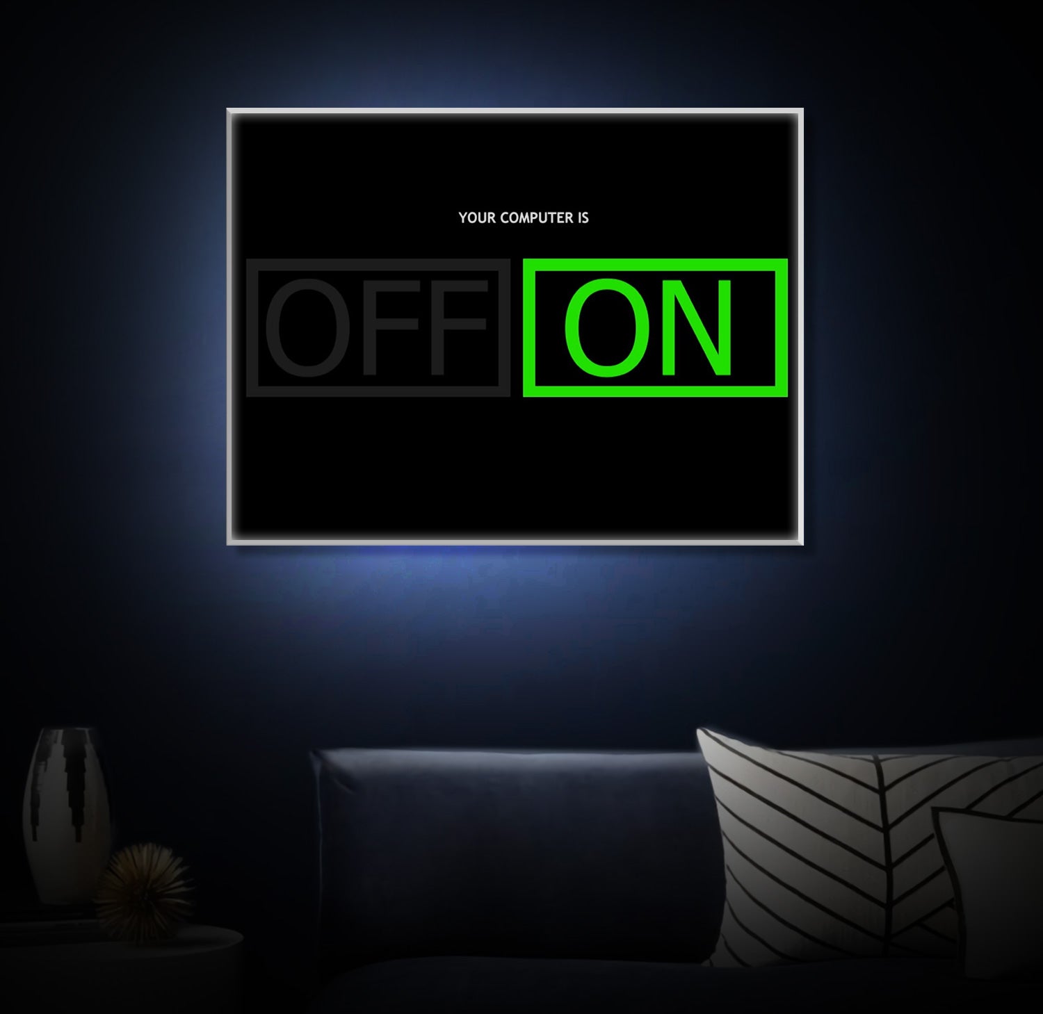 "Off On " LED Leuchtbild