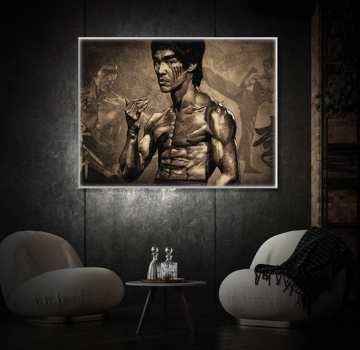 " Bruce Lee " LED leuchtbild