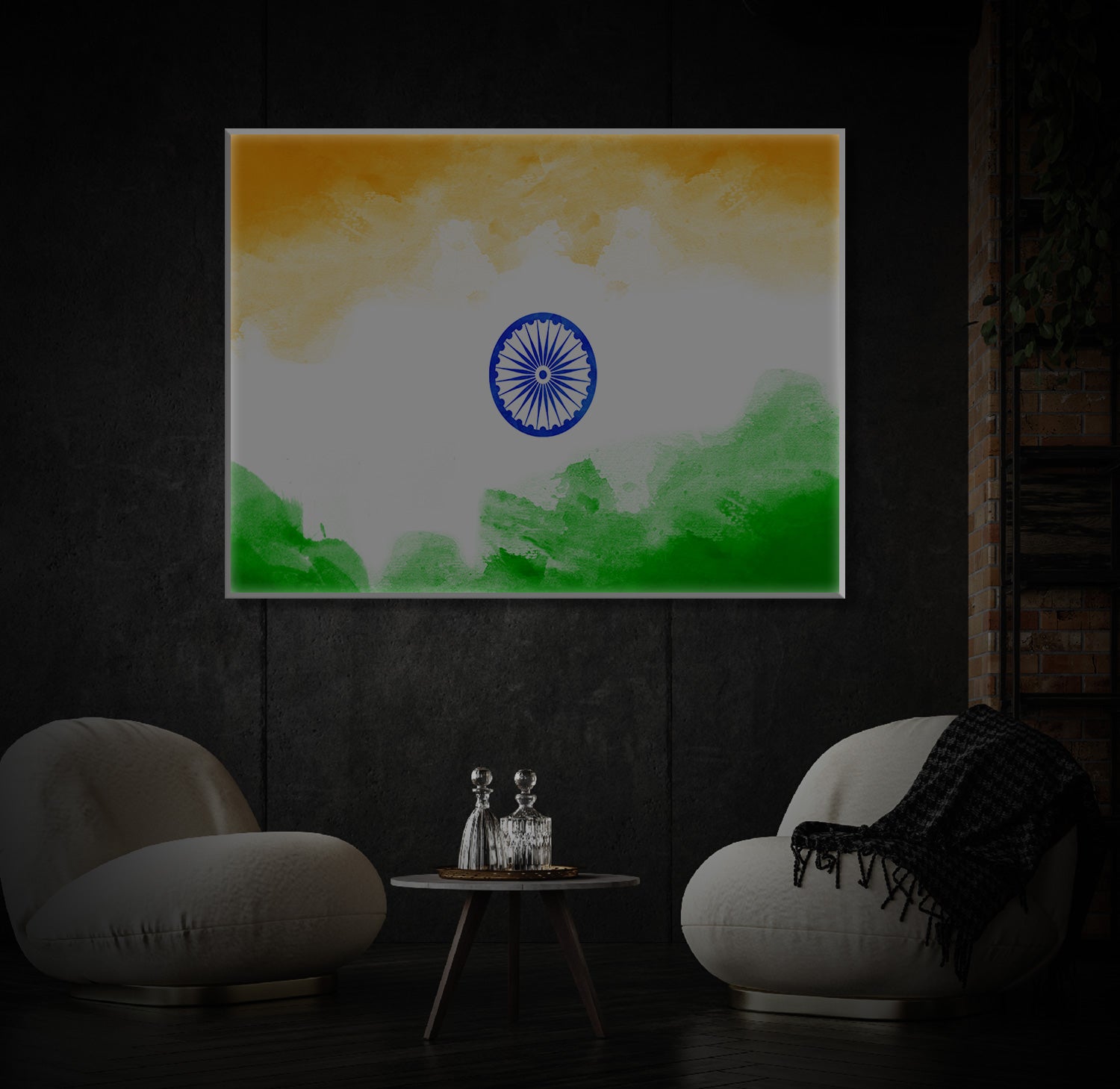 " Flag Of India Art" LED Leuchtbild