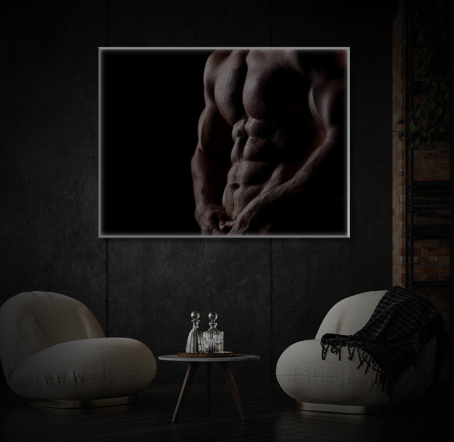 "Men Body" LED Leuchtbild