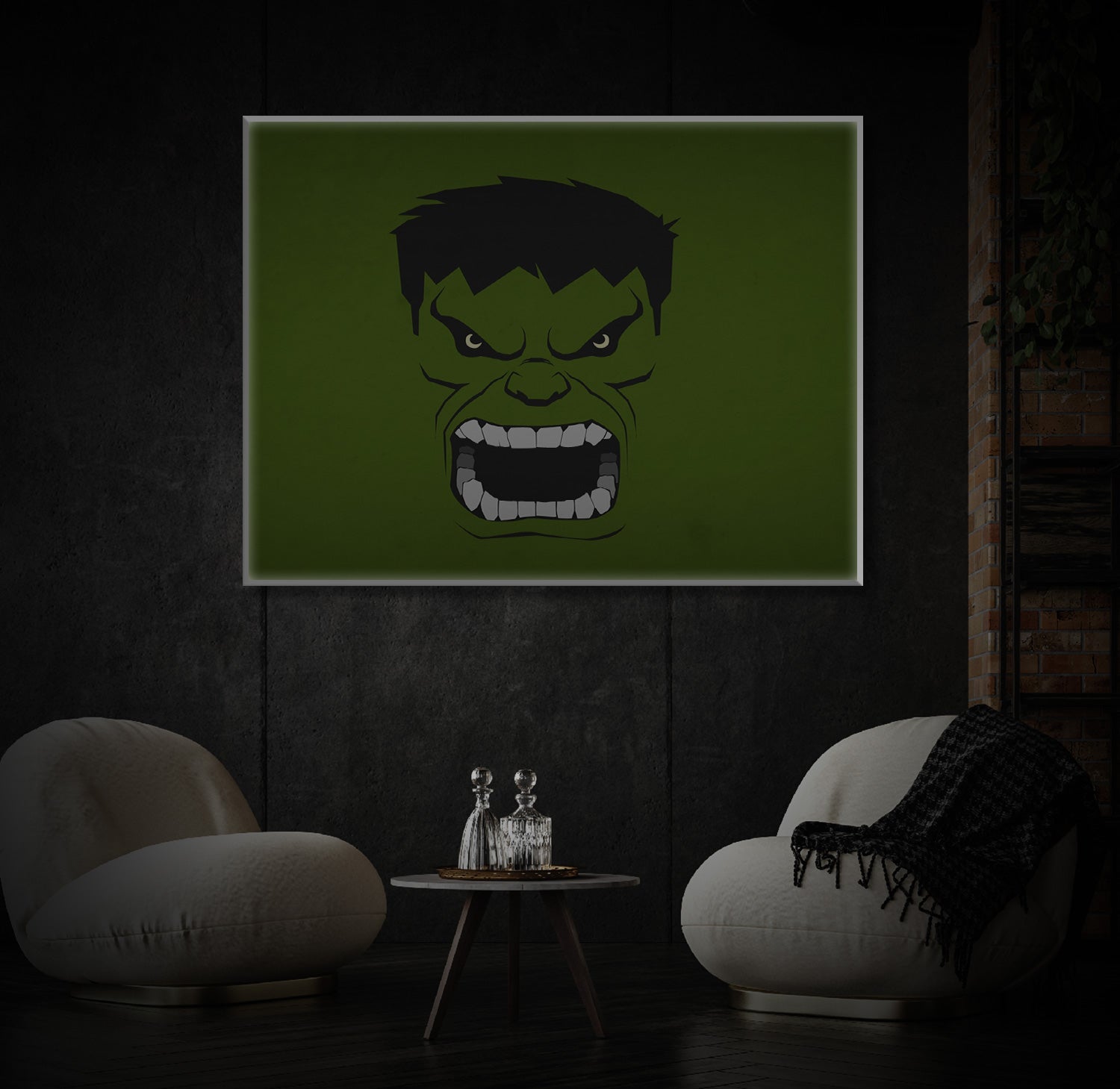 " Hulk Comic" LED Leuchtbild