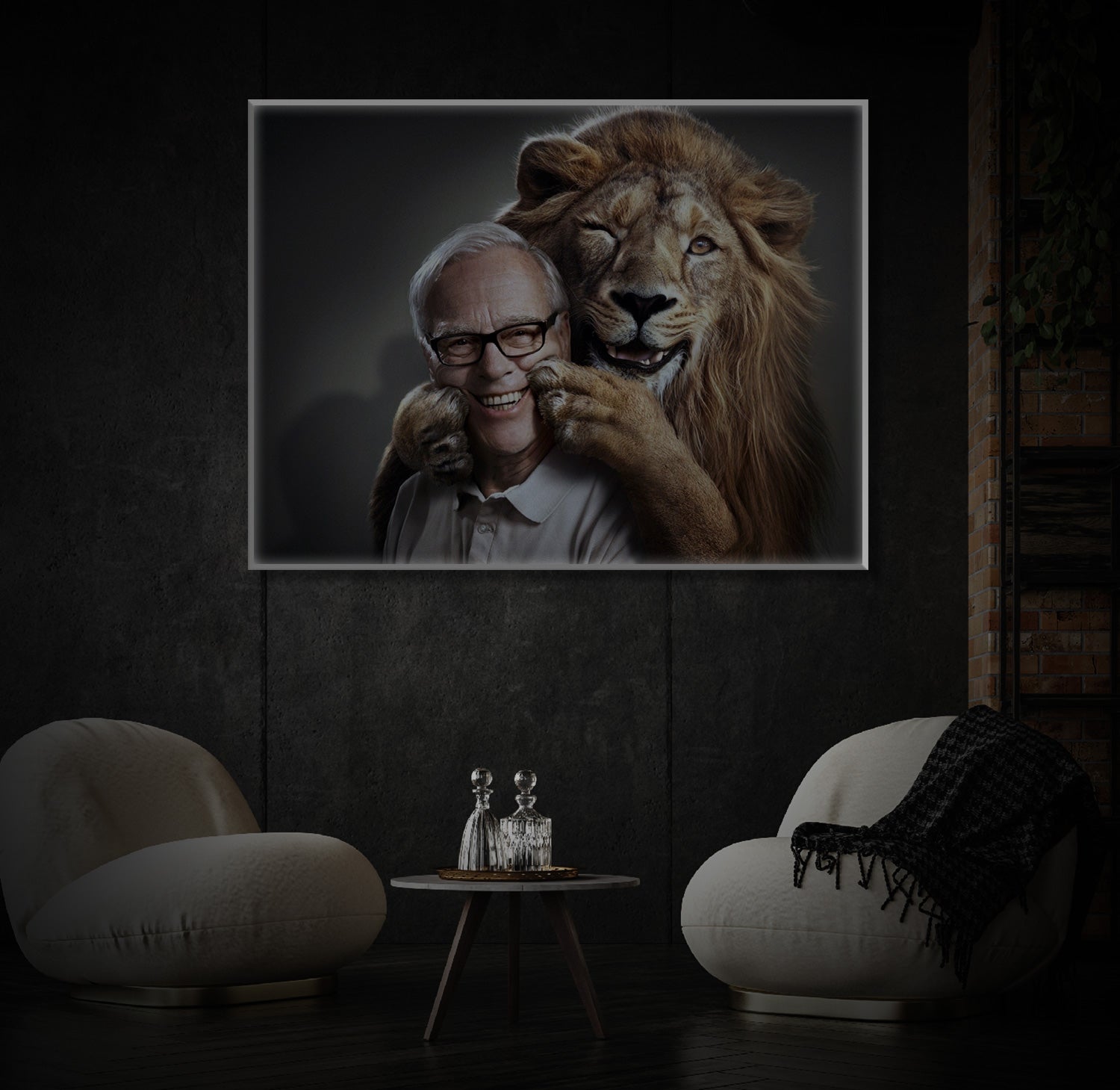 " Lion" LED Leuchtbild