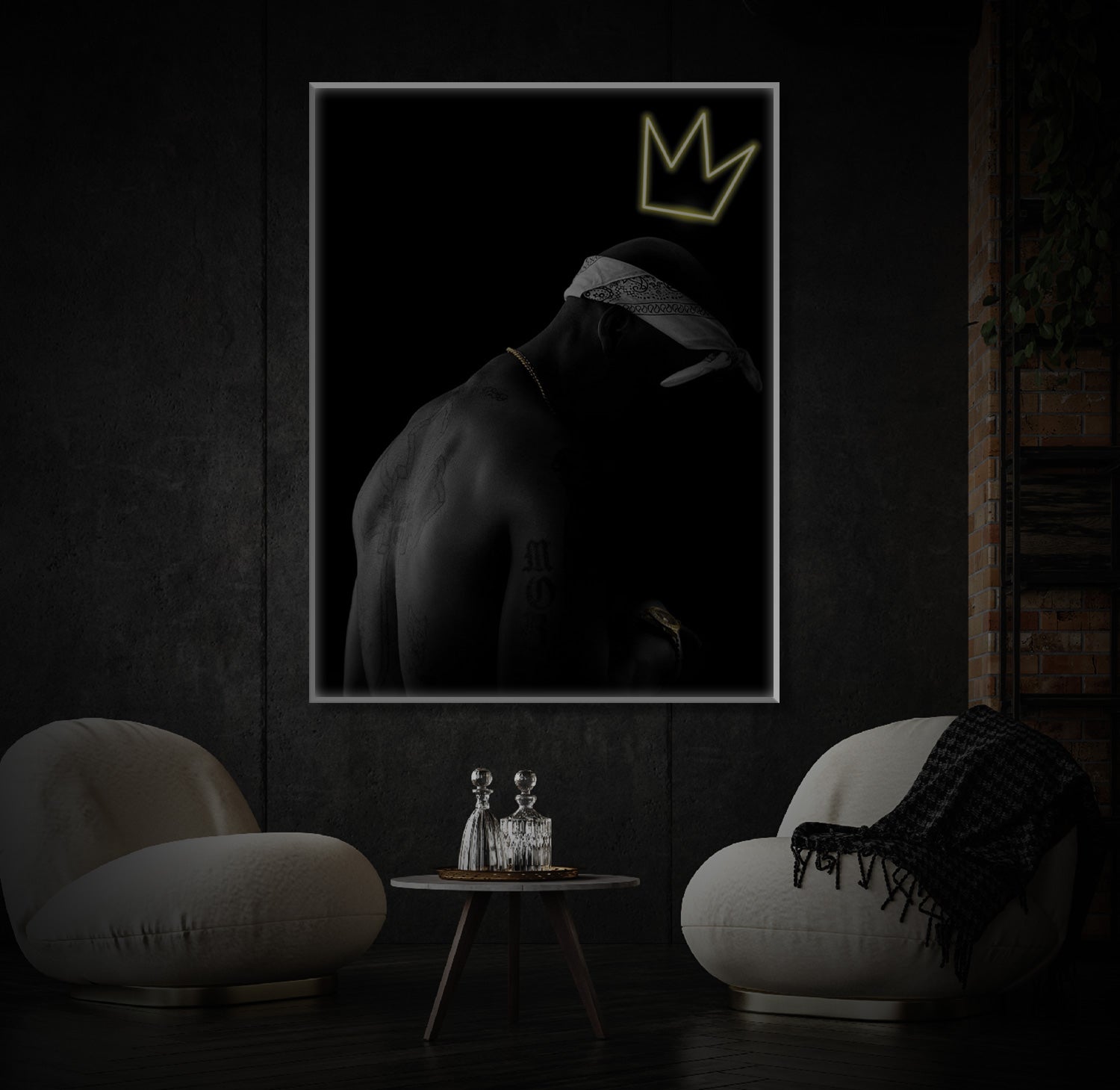 " Fighter King" LED Leuchtbild