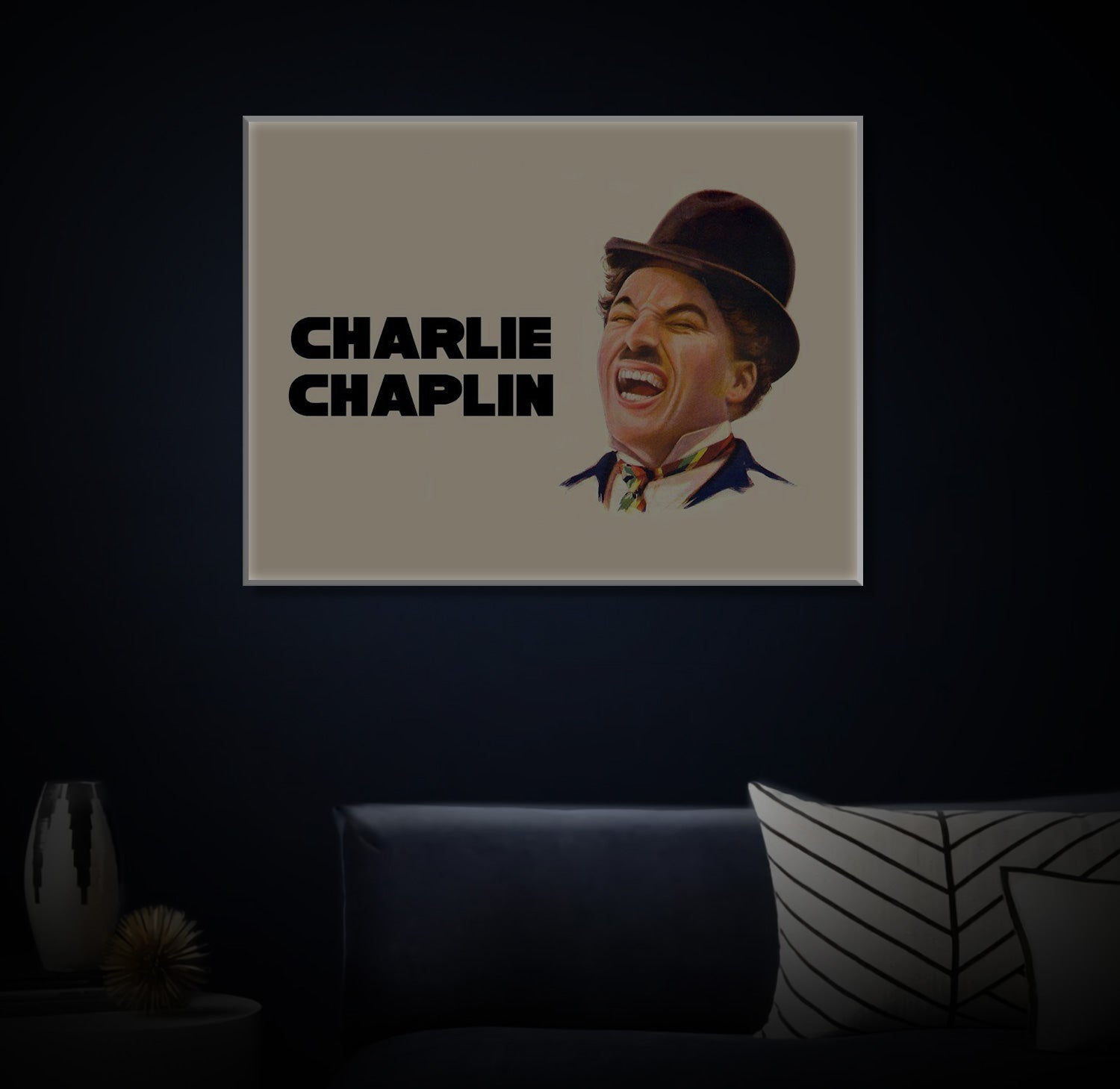 " Charlie Chaplin" LED Leuchtbild