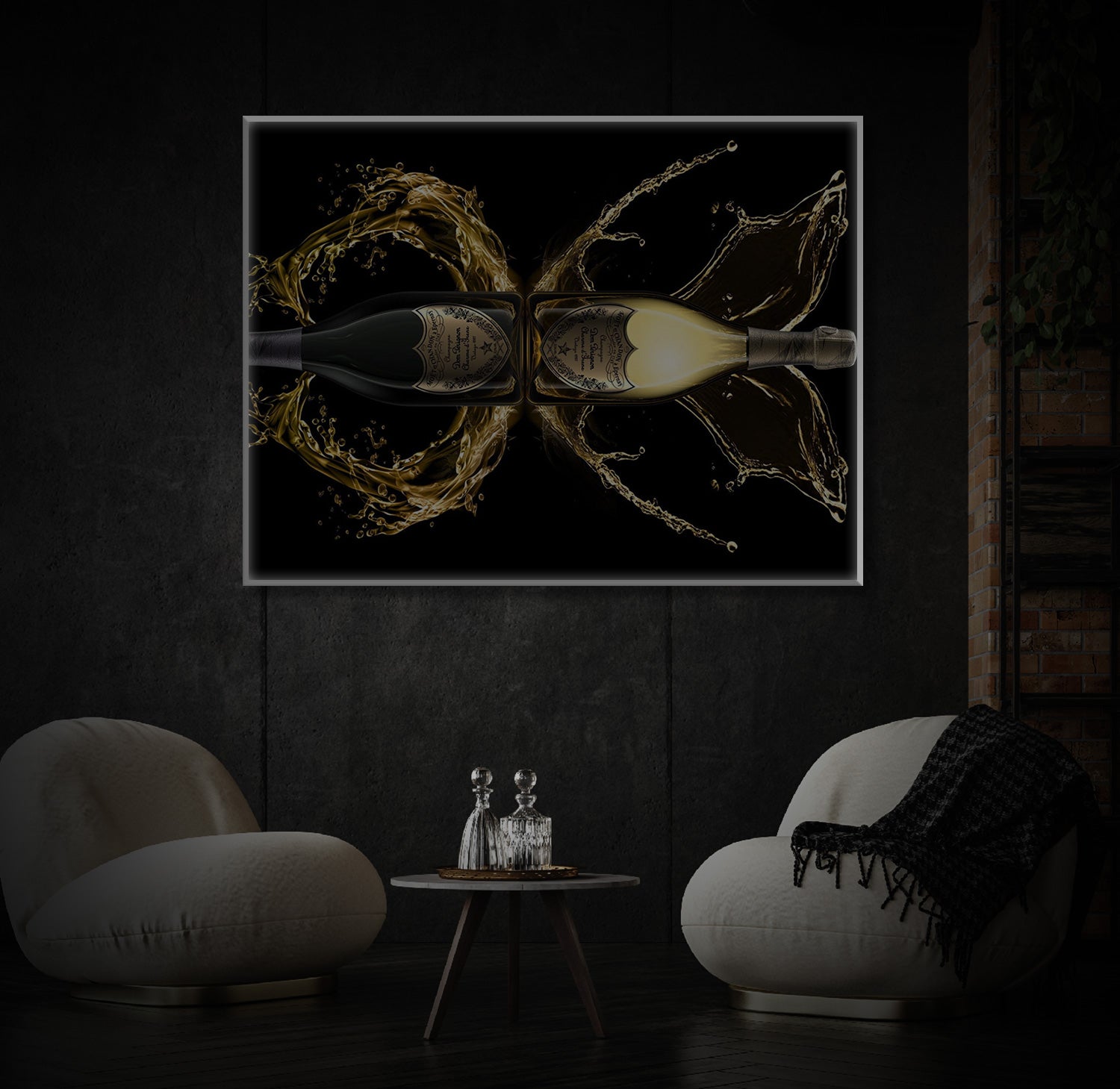 " Dom Perignon" LED Leuchtbild