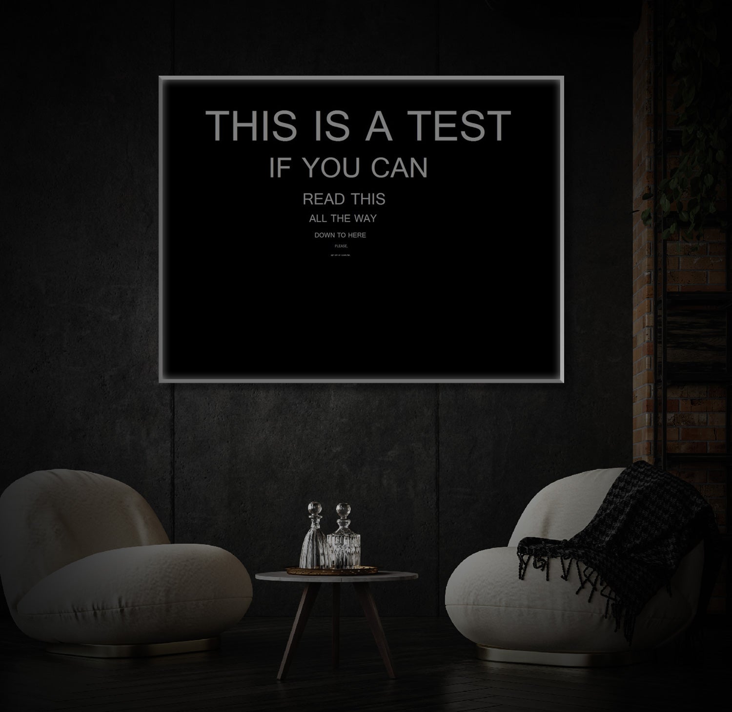 " This is a Test" LED Leuchtbild