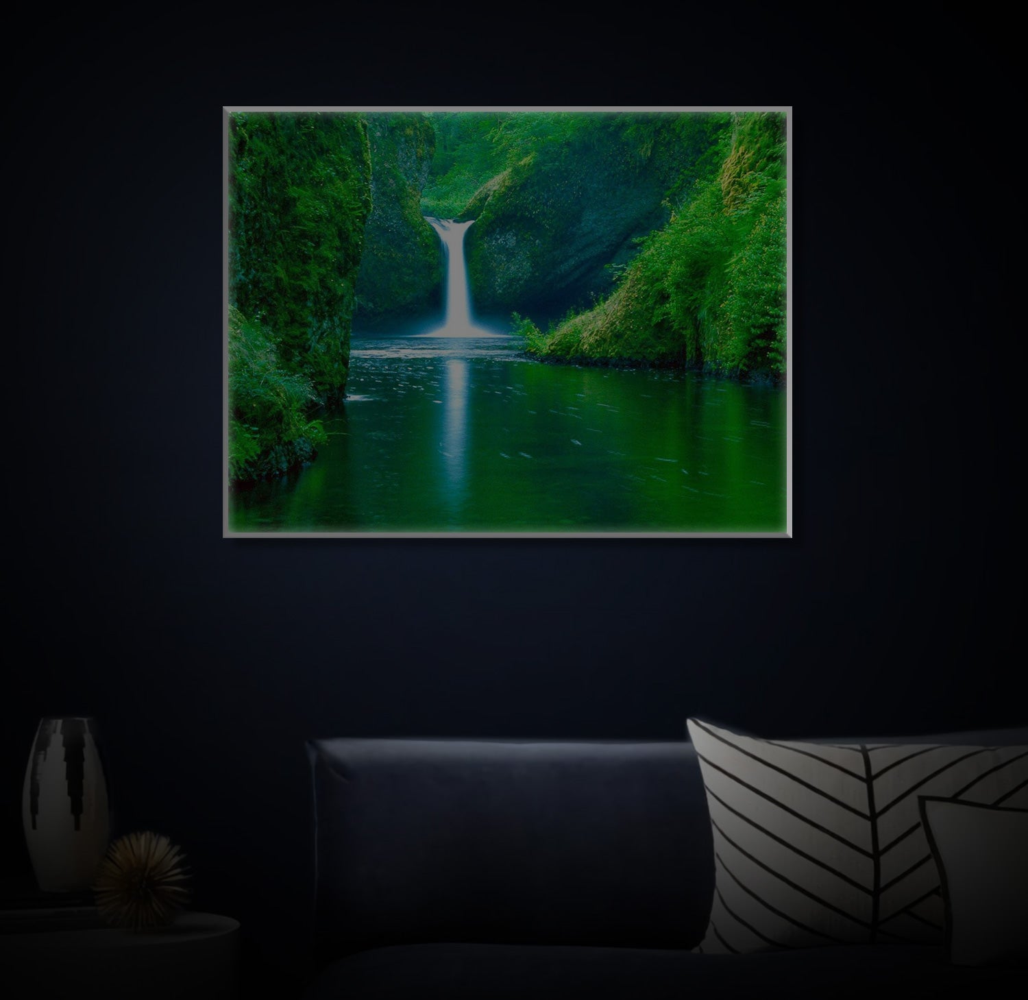 " Fluss Natur" LED Leuchtbild