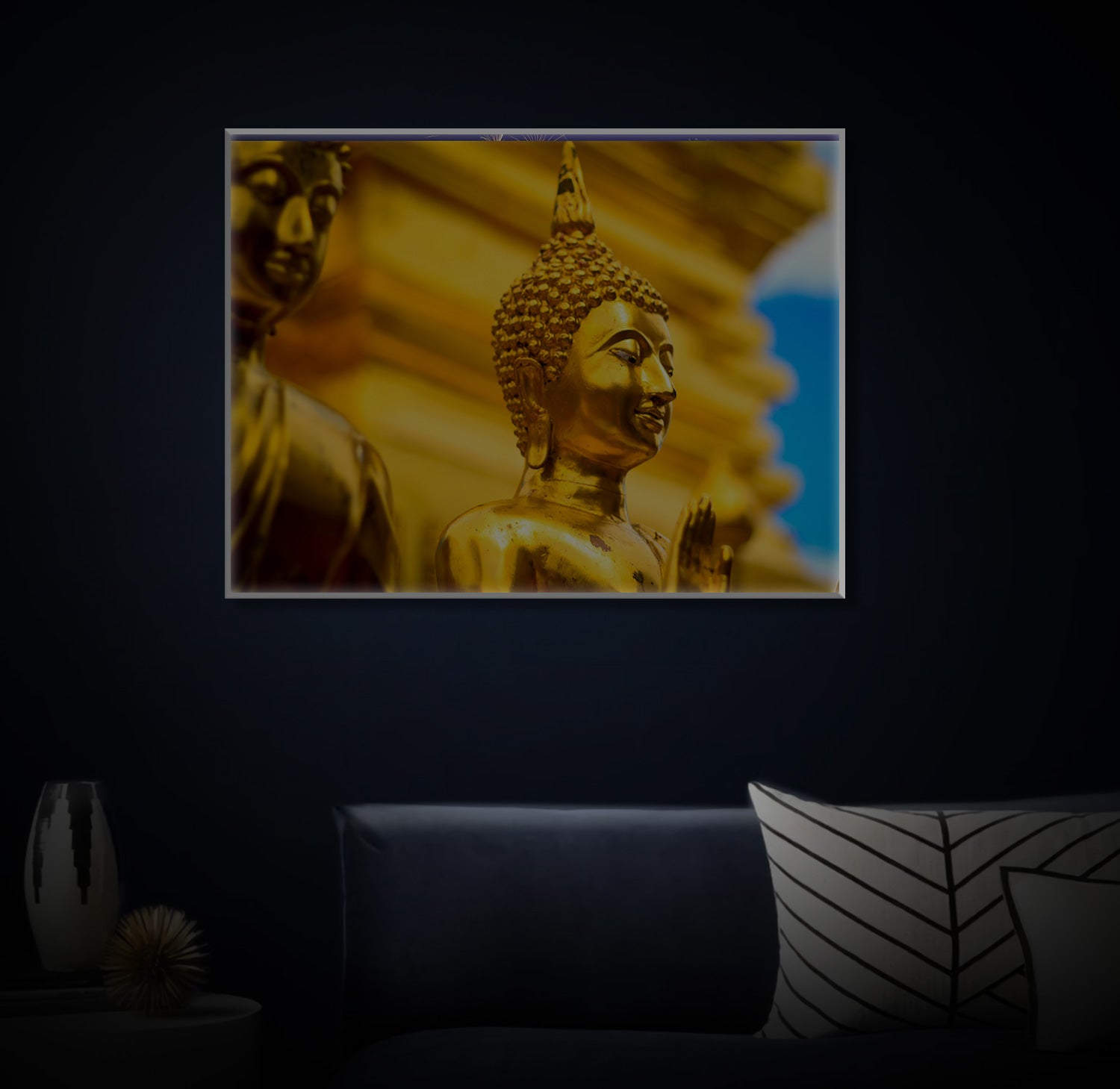 " Buddha Statue Gautama Buddha Thailand Art" LED Leuchtbild