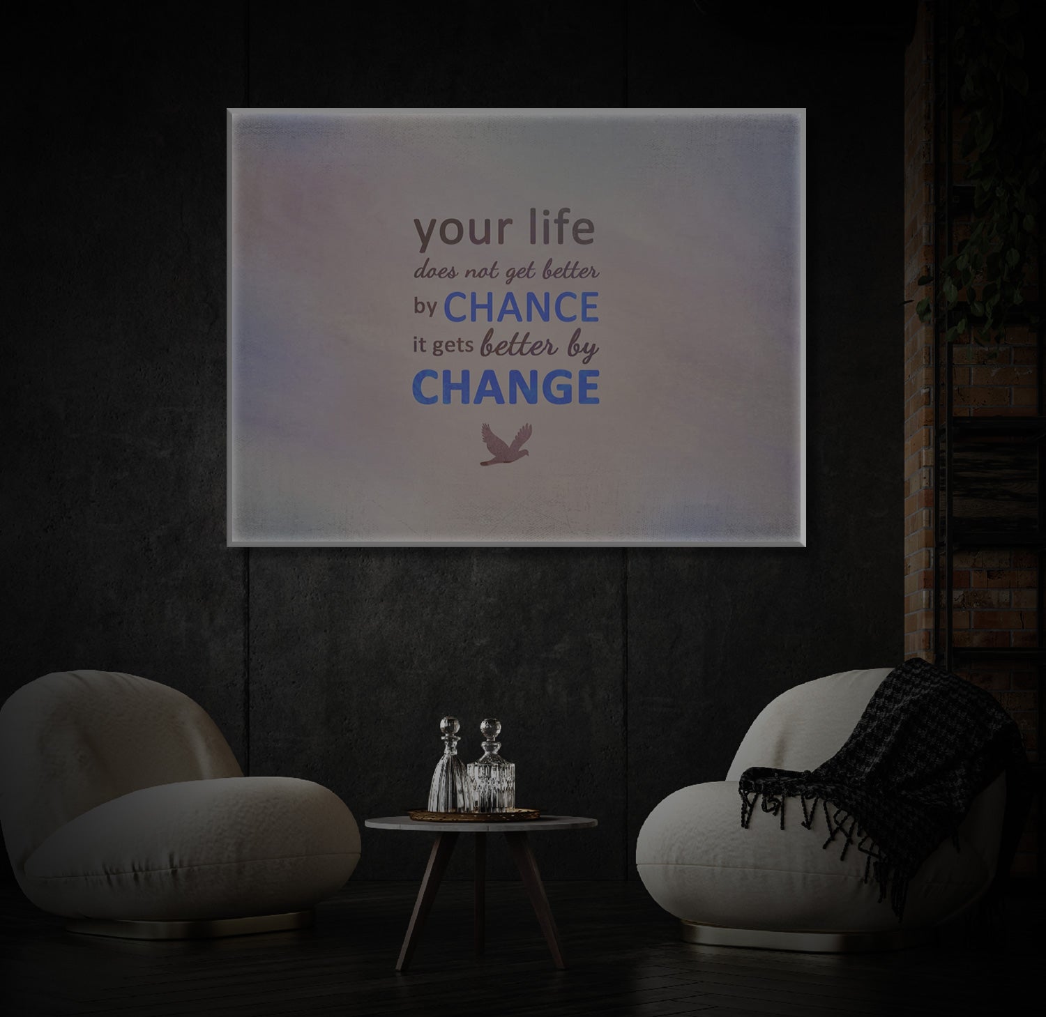 " Your Life Change " LED Leuchtbild