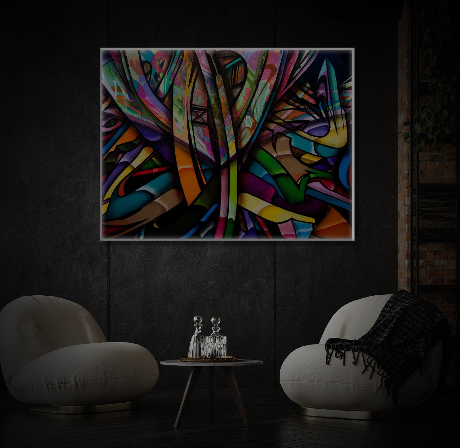 " Graffiti Art " LED Leuchtbild