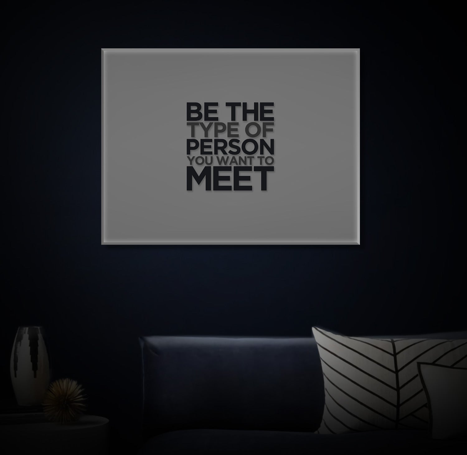 " Be the type" LED Leuchtbild