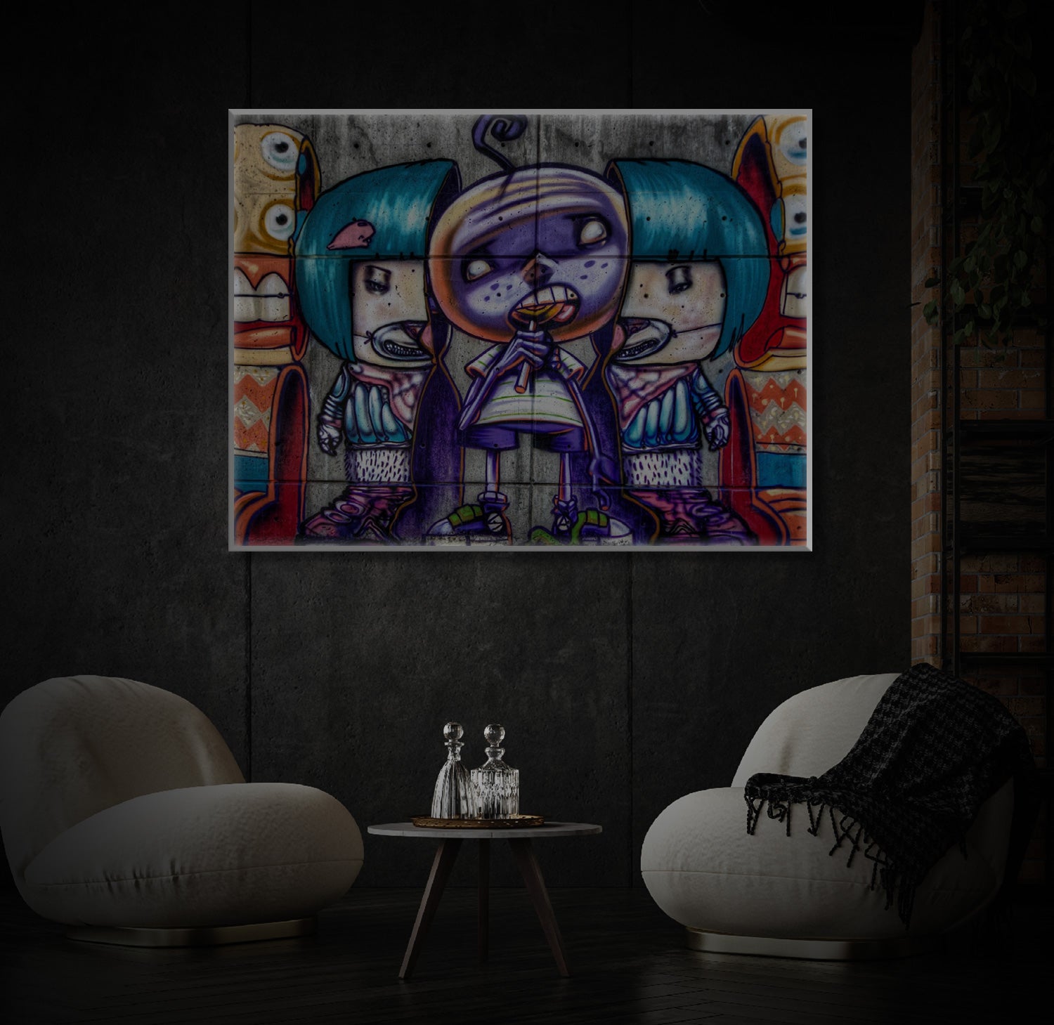 " Graffiti Art" LED Leuchtbild