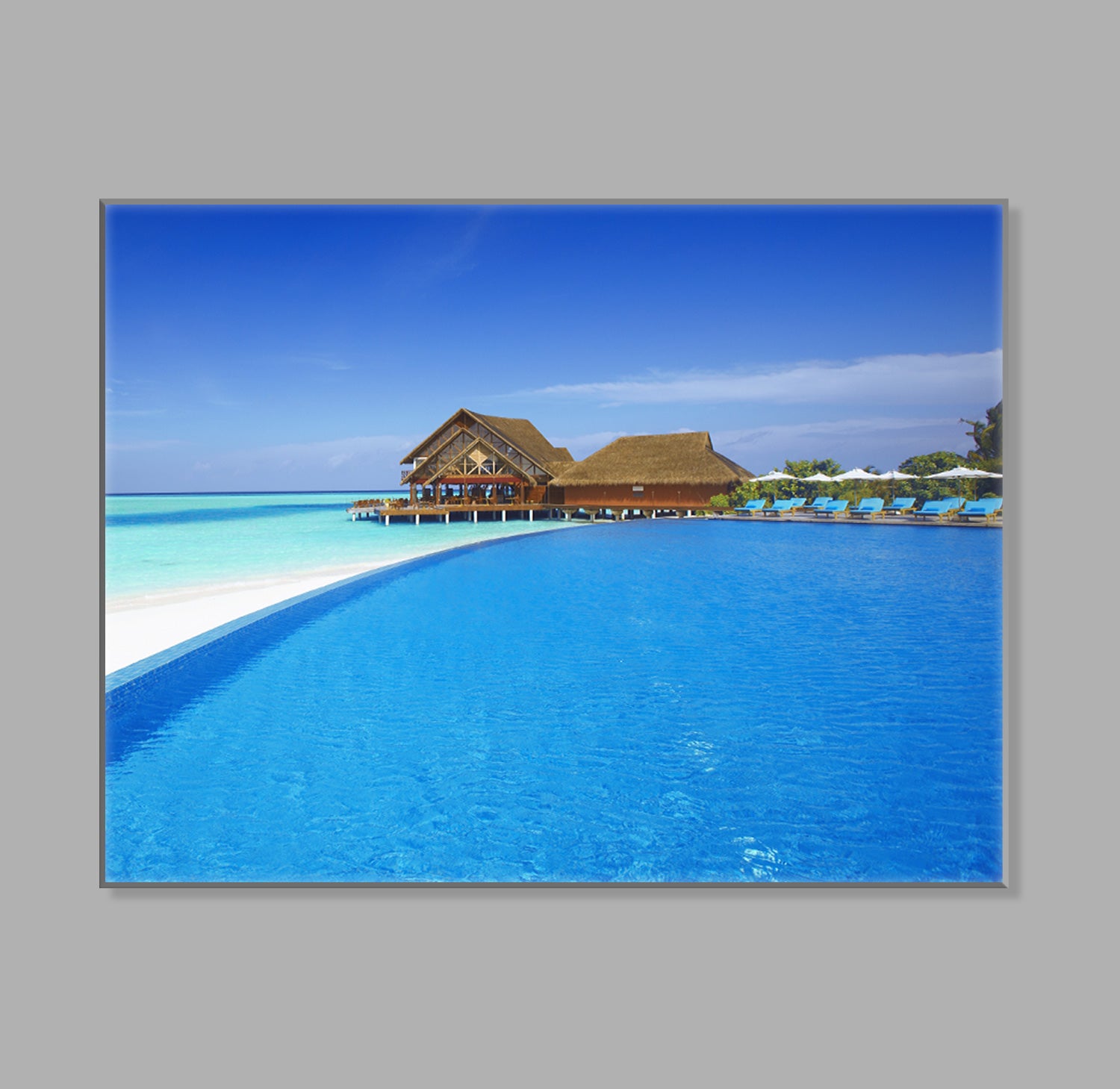 " Beach Resorts Maldives Art" LED Leuchtbild