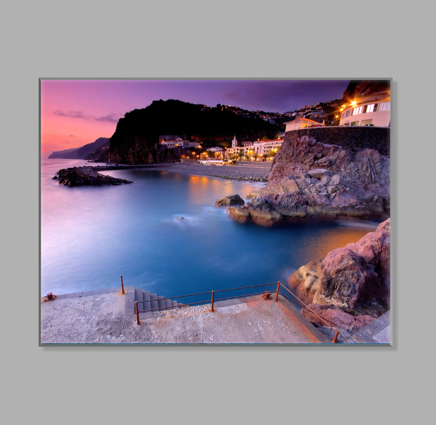 " Ponta Do Sol Sunset Madeira Art" LED Leuchtbild