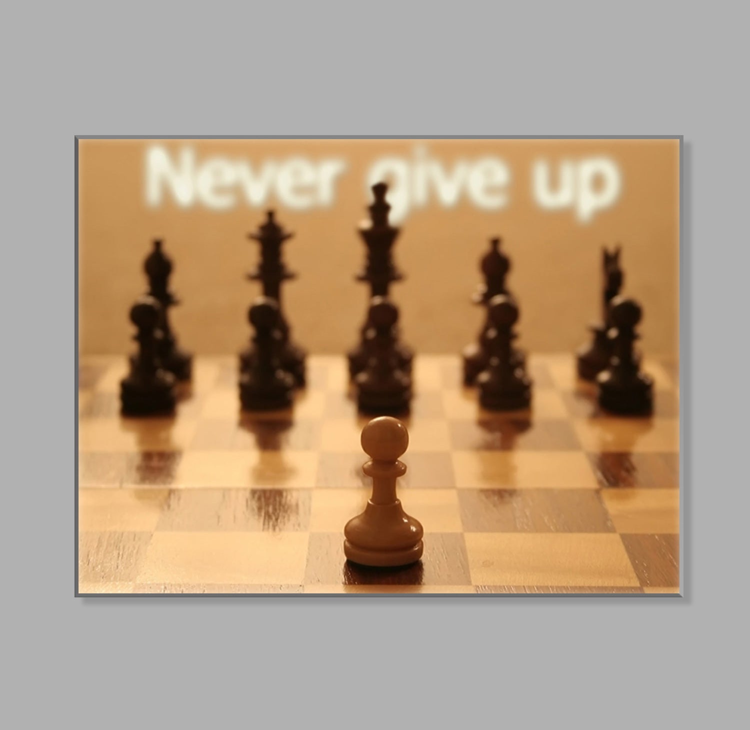 " Never Give Up" LED Leuchtbild