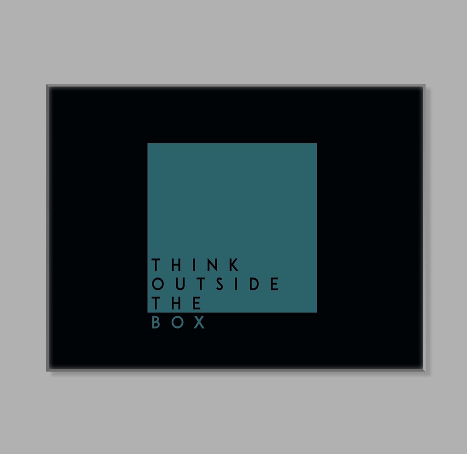 " Think Outside The Box" LED Leuchtbild
