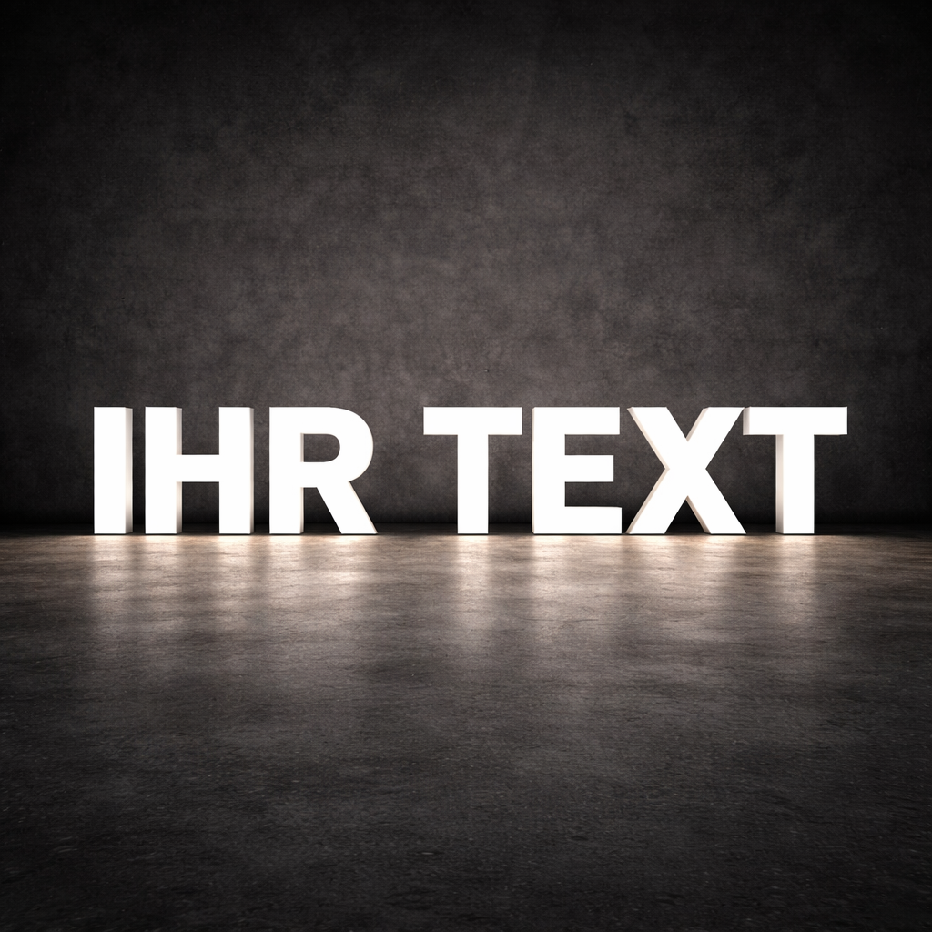 3D LED Leuchtbuchstaben " Frontleuchter " - Konfigurieren